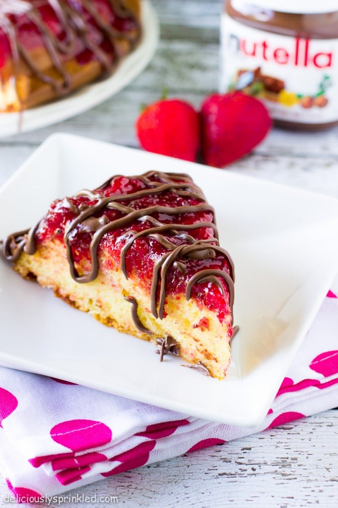 Nutella Strawberry Cake